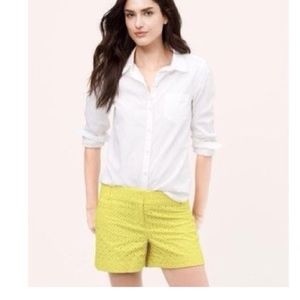 ⬇️☀️LOFT Canary Yellow eyelet The Riviera short